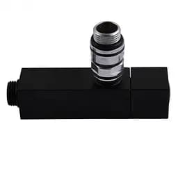 Набір кутових кранів Solomon LUX 8888-CUBE 1/2" із американкою Black 30412 - мініатюра 3
