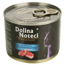 Влажный корм для кошек Dolina Noteci Premium cat Мясные кусочки в соусе с ягнятиной 185 г