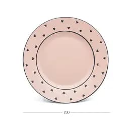 Тарілка обідня МВМ My Home 23 см рожева (KP-40 LIGHT PINK) - мініатюра 3