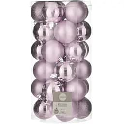 Набір ялинкових куль House of Seasons 6 см 30 шт бузковий (8720362101673)