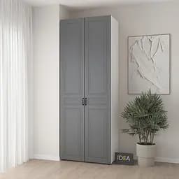 Шафа для одягу з двома штангами С-7.2 Білий/Асфальт Idea