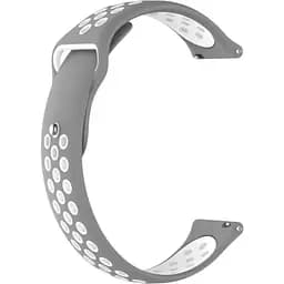 Ремінець DK CDK для Huawei Watch GT 3 Pro 43mm 20mm Silicone Sport Band Nike (011906) (grey / white)