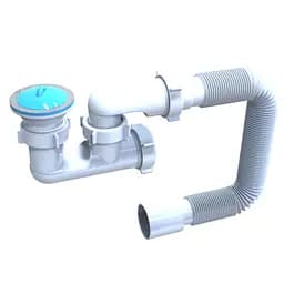 Сифон для душового піддона SantehPlast аFLAT steamer D-02 з нержавіючим випуском 1 1/2" 30412