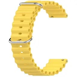 Ремінець для Samsung Galaxy Watch 4 44mm - жовтий ширина кріплення 20мм силікон Watchbands Hump (W21-9WB10289017)