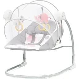 Крісло-гойдалка Kinderkraft Minky Mint сіре з рожевим (00-00158386) - мініатюра 3
