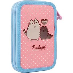 Пенал Yes Pusheen HP-01 твердий подвійний блакитний з персиковим (533549) - мініатюра 5