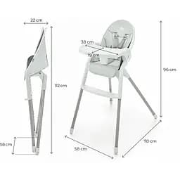 Стільчик для годування Kinderkraft Dinnly Grey (KHDINN00LGR0000) - мініатюра 9