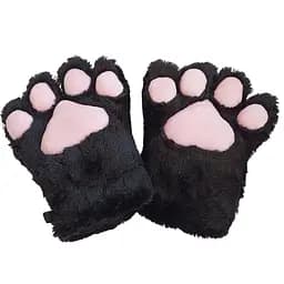 Косплей Перчатки Лапы Кошки Чёрные Cosplay Cat Paws Gloves Black P CCPGB