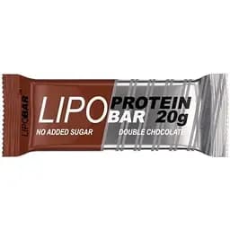 Батончик LipoBar Protein Bar, 50 грам - Подвійний шоколад
