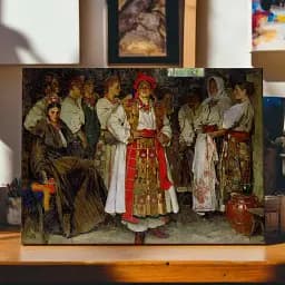 Інтер'єрна картина Наречена, Федір Кричевський, Україна, істория, інтер'єрний декор, 42×60 см (id6882)