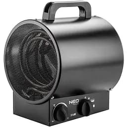 Теплова гармата Neo Tools 3,0 кВт, площа обігріву 30 кв.м, підлоговий, чорний (90-066)