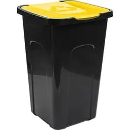 Контейнер для мусора Keeeper 50 л черный с желтым (905217)
