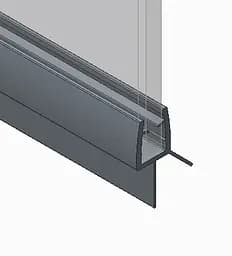 Шторки скляні на ванну Koer SR BS01-80x140-TR-01 прозоре скло 6 мм, хром KR5400, Універсальна, прозорий, хром - мініатюра 3