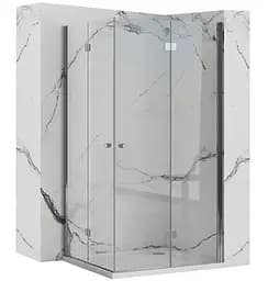 Душевая кабина Rea Fold N2 80x110 chrome REA-K7443 + REA-K7438, Универсальная, прозрачная, хром