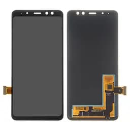 Дисплей Samsung J600 Galaxy J6, чорний, з регулюванням яскравості, Best , без рамки, , (TFT)