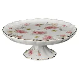 Блюдо для торта Lefard Лаура 22 см біле (943-103)