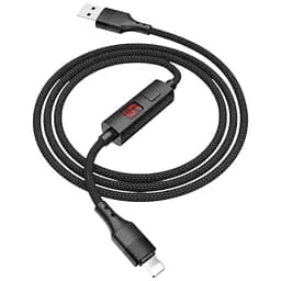 Кабель Hoco Lightning Central Control Timeing S13, 1.2 м черный