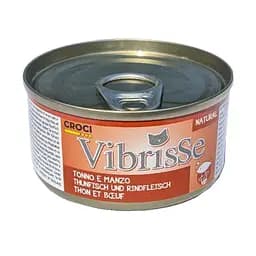 Консервований корм для котів з тунцем та говядиною в соусі Croci Vibrisse 70 г
