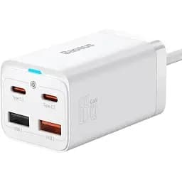 Настільний зарядний пристрій Baseus GaN3 Pro 4 порти 65 Вт CCGP040002 білий