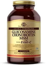 Препарат для суглобів і зв'язок Solgar Glucosamine Chondroitin MSM with Ester-C Extra Strength, 180 таблеток