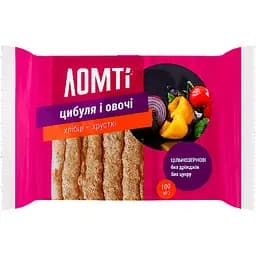 Хлебцы Ломти хрустящие цельнозерновые лук и овощи 100 г (981373)