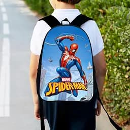 Рюкзак детский Человек-паук, Спайдермен "Spiderman" 34х27см, городской ранец для мальчика с принтом (00392)