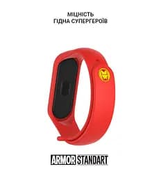 Ремінець ArmorStandart Superhero Edition для Xiaomi Mi Band 4/3 Iron Man Red (ARM55062) - мініатюра 3
