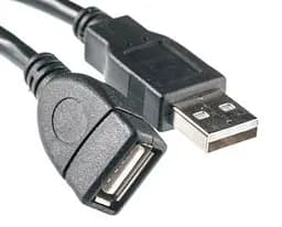 Кабель PowerPlant USB 2.0 AF-AM, 3 м, One ferrite