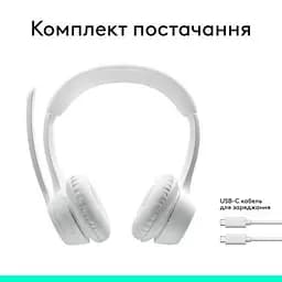 Навушники Logitech Zone 300 Bluetooth Off-White (981-001417) - мініатюра 10