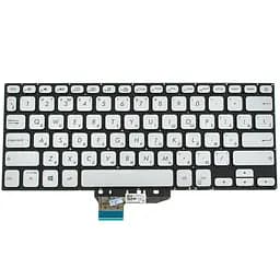 Клавіатура для ноутбука ASUS (X430 series) rus, silver, без кадру, підсвічування клавіш - мініатюра 2