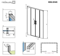 Душові двері Radaway Idea Black DWD 160 см 387126-54-01 - мініатюра 2