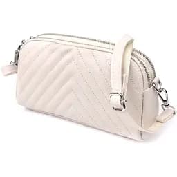 Сумка Vintage прошита треугольниками из натуральной кожи 22х13х6.5 см sum0027519