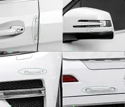Захисні смужки накладки для автомобіля Baseus Streamlined car door bumper strip CRFZT-02 4 шт. - мініатюра 5