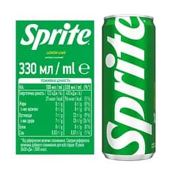 Упаковка напою Sprite безалкогольний сильногазований 3.96 л (0.33 л х 12 шт.) - мініатюра 8