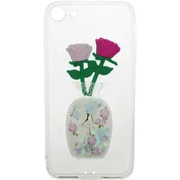 Чохол-накладка Toto TPU Fluffy Case iPhone 7/8/SE 2020 Rose Flower Pink