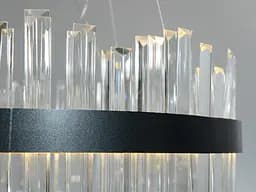 Люстра стельова LED Diasha 836/500PB 105W, чорний, кристалічна, для кабінету - мініатюра 6