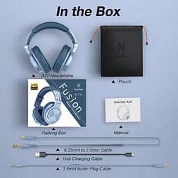 Гарнітура OneOdio Fusion A70, Bluetooth+3,5мм/6,35мм, Sky Blue - мініатюра 3