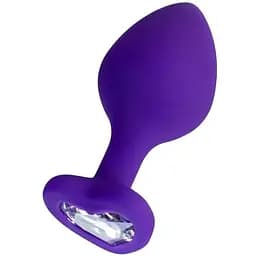 Анальная пробка ToDo Anal Plug Diamond Heart 8 см (фиолетовый)