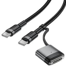 Дата кабель Acefast C22-05 2in1 Type-C to Type-C 240W/MAG3 140W (1.2m) Black