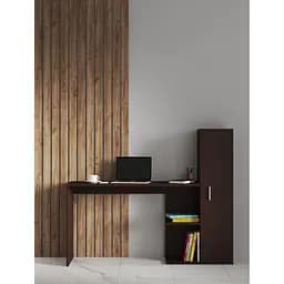 Стіл комп'ютерний з пеналом із дверцятою та поличками з ДСП II S-13 Венге Темний