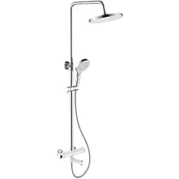 Душова система з термостатом Gappo G2403-58, вилив - перемикач на лійку 3 режими, білий/хром