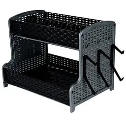 Сушка для посуды Violet House Роттанг, 28х40х33 см, черный (0731 Роттанг BLACK сушка д/посуд)