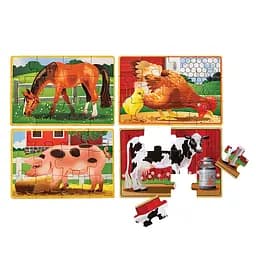 Набір з 4 пазлів Melissa&Doug Тварини на фермі (MD13793) - мініатюра 6