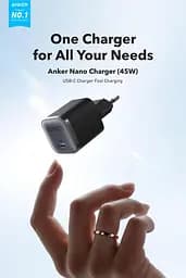 Мережевий зарядний пристрій Nano Charger - 45W USB-C Black Anker teh0022015 - мініатюра 4