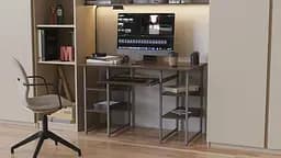 Комп'ютерний стіл Ferrum-decor Тім 75x140x70 сірий ДСП Дуб Сонома Труфель 16мм (FRD-101899)