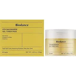 Гелеві тонер-пади для рівного тону Biodance Vita Niacinamide Gel Toner Pad 60 шт.