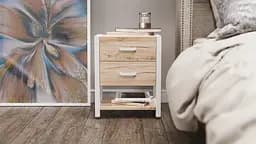 Тумба універсальна Ferrum-decor Вів'єн 2/1 50x41x40 білий ДСП Дуб Сан-Марино 16мм (FRD-104177)