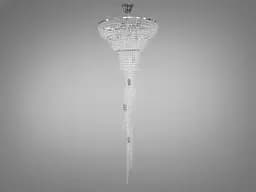 Сучасна кришталева люстра "Кришталевий каскад" на 13 ламп, колір хром