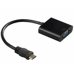 Перехідник mini HDMI M to VGA F 0.3m 4K/2K black Voltronic (YT-C-mnHDMI(M)/VGA(F)-B)