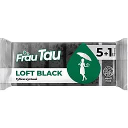 Кухонные губки Frau Tau Loft Black 6 шт. черные